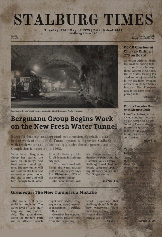 Issue 1979-05-26 - New Fresh Water Tunnel